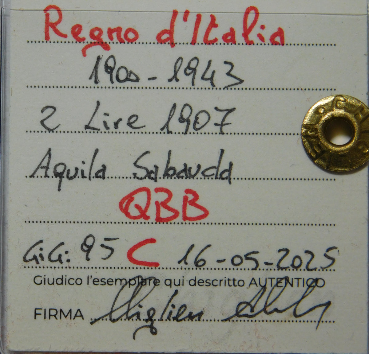2 lire 1907