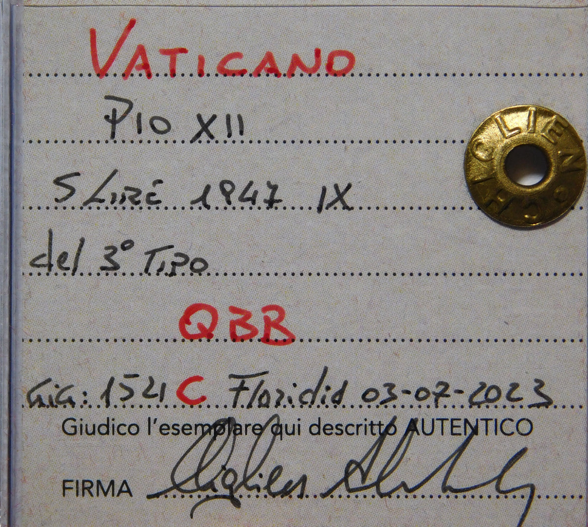 5 lire 1947