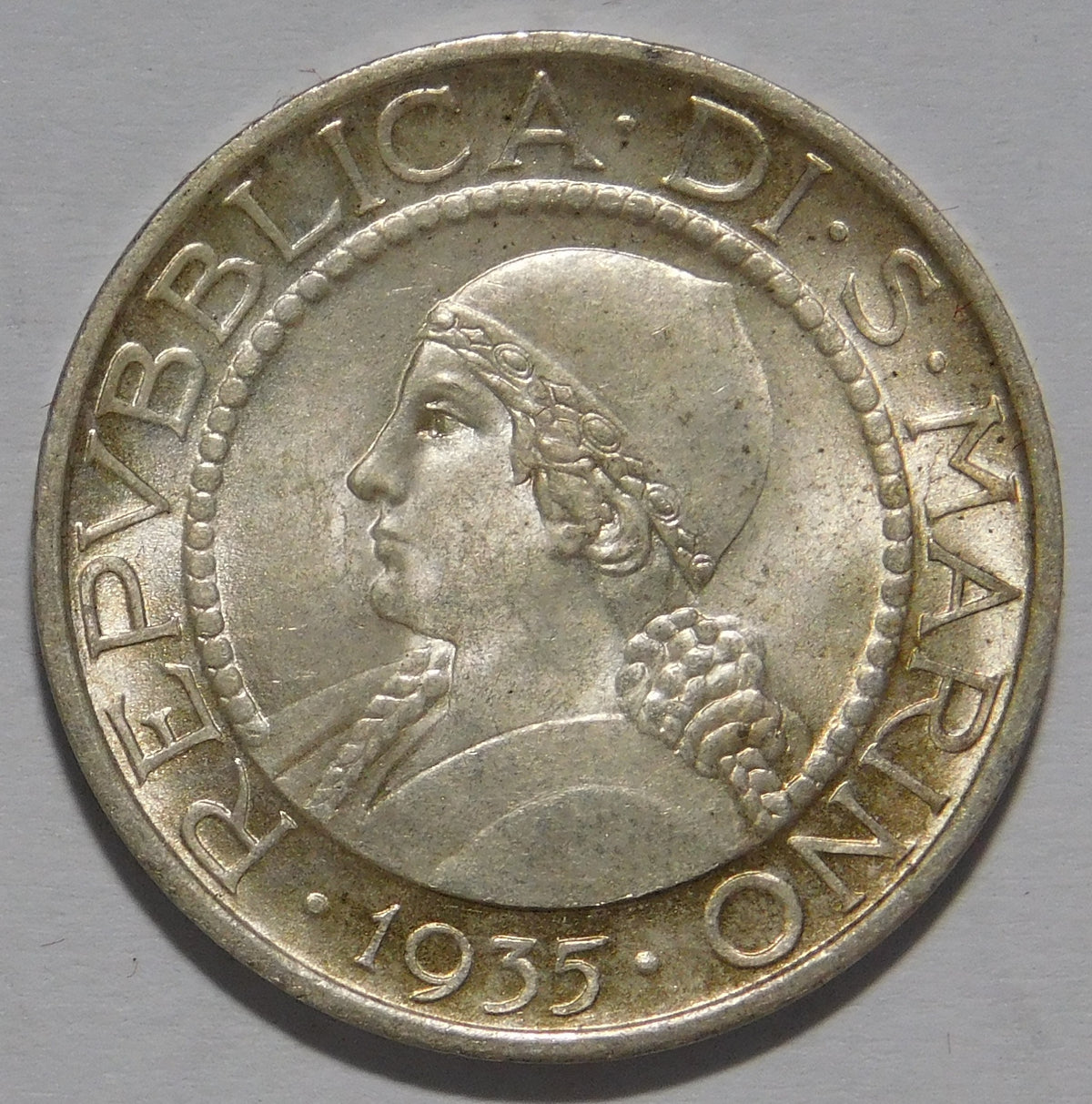 5 lire 1935