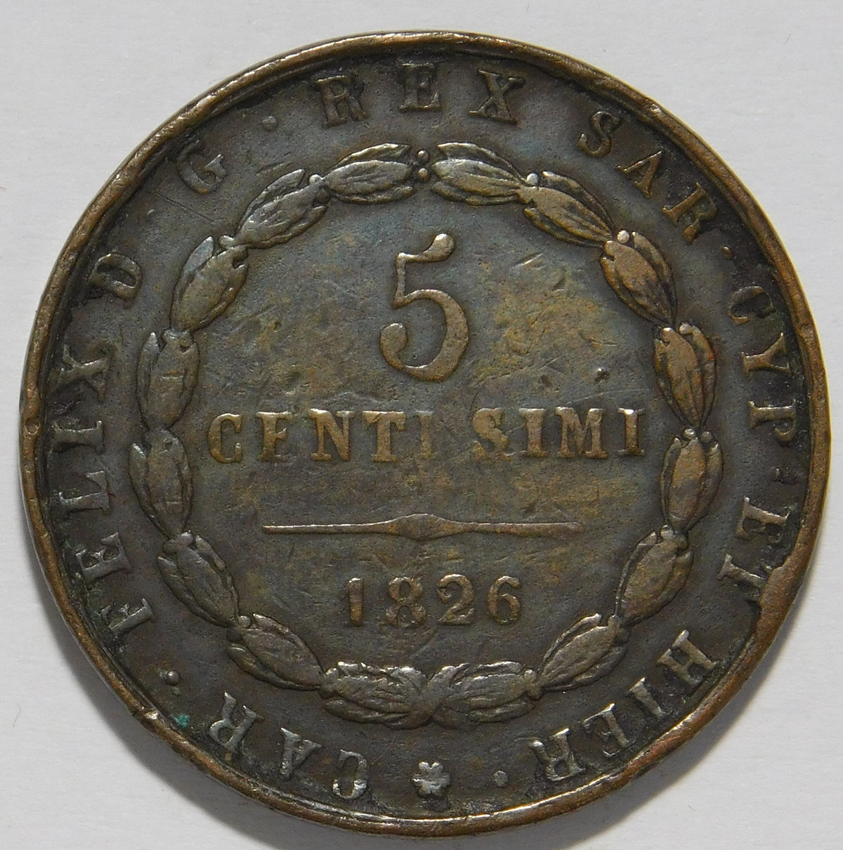 5 centesimi 1826