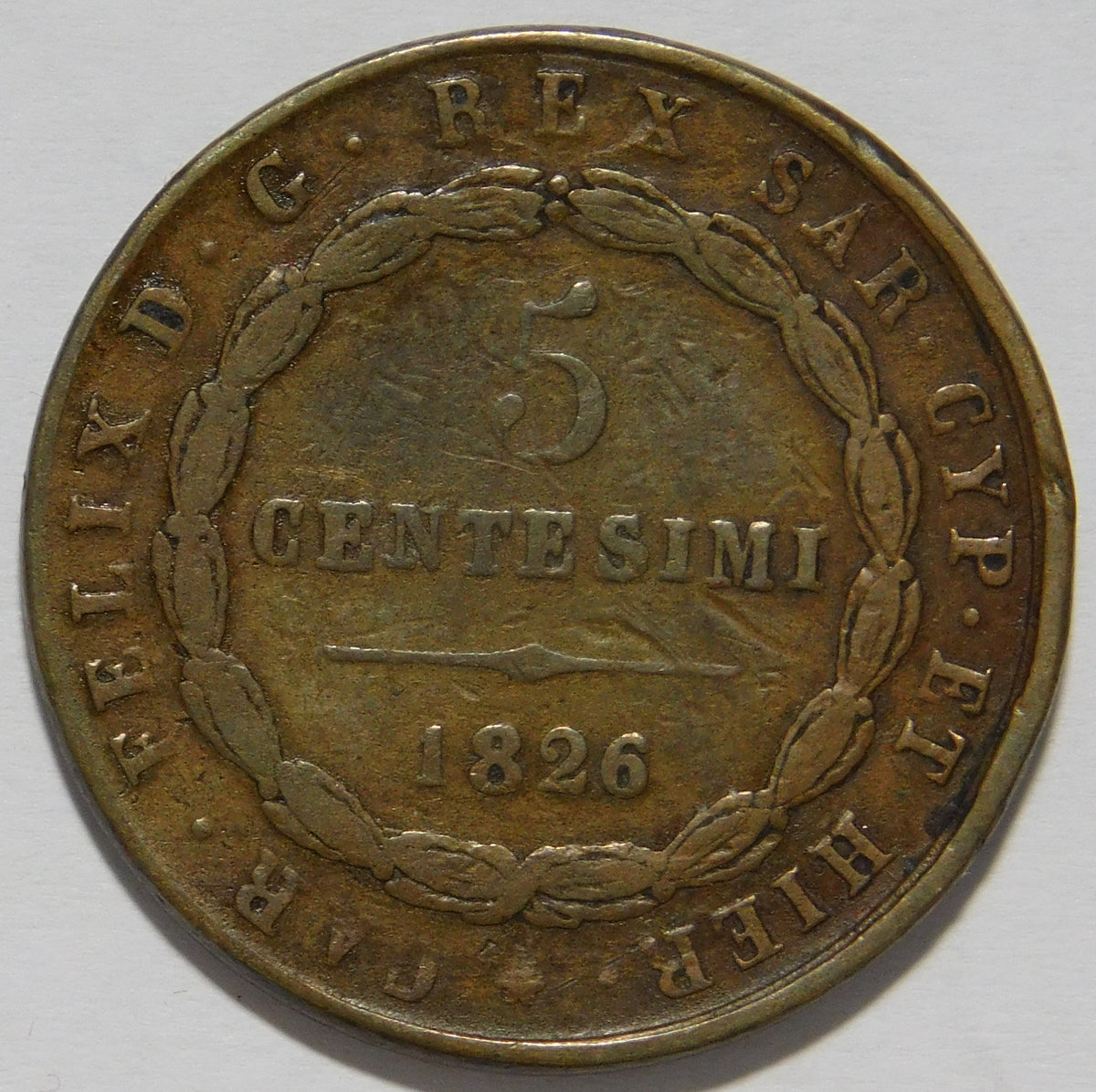 5 centesimi 1826