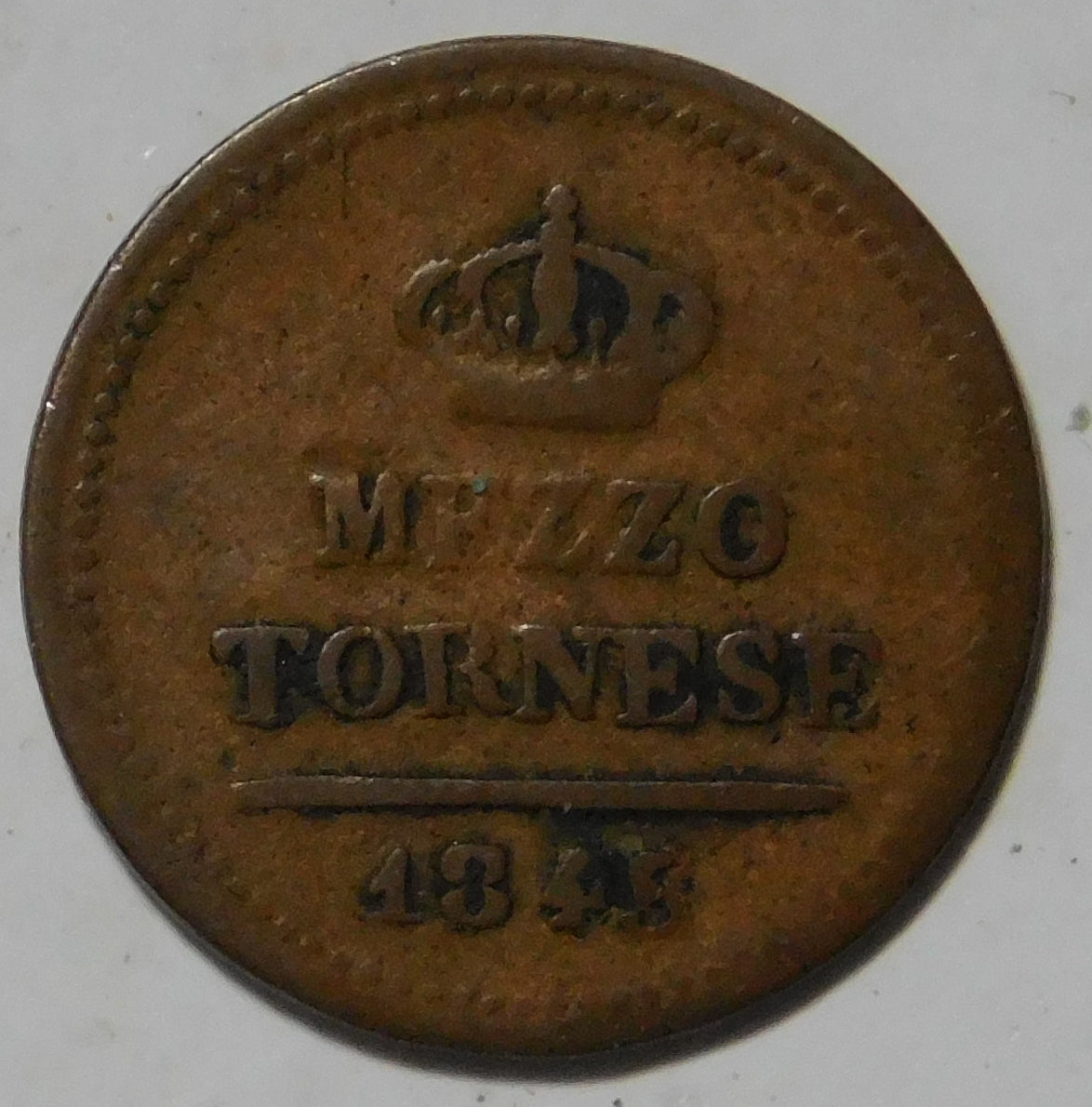 Mezzo Tornese 1845