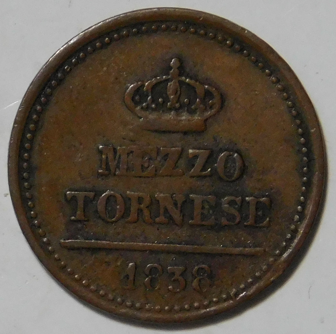 Mezzo Tornese 1838