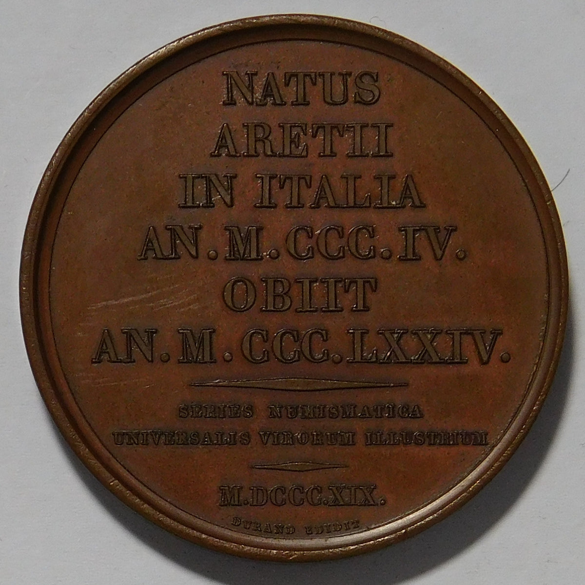Franciscus Petrarca 1819 Medaglia