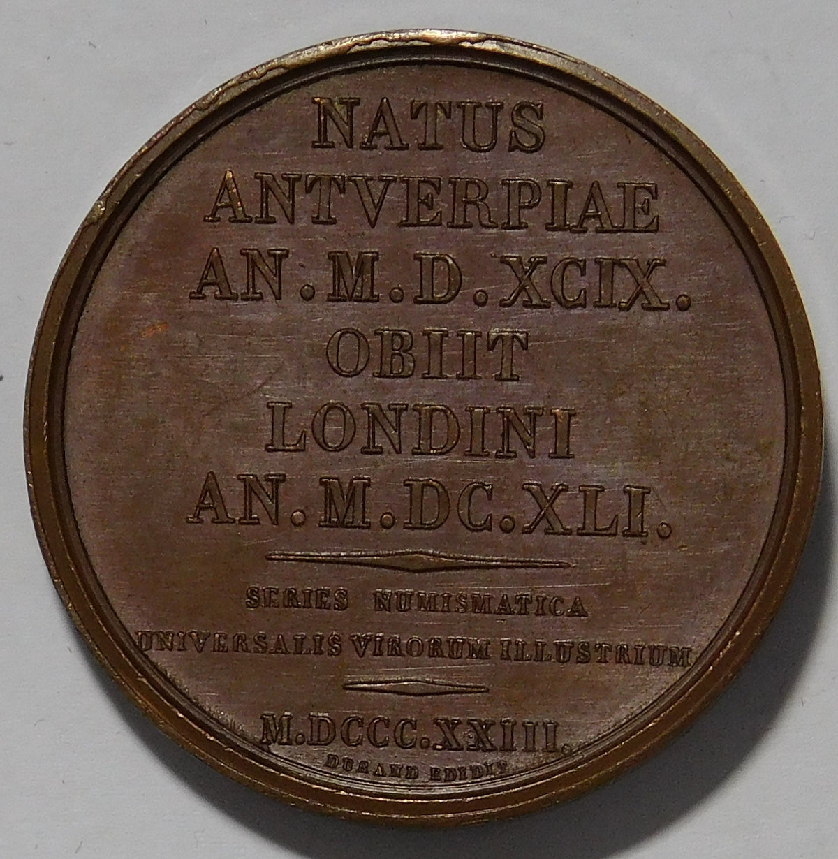 Antonius Van-Dick 1823 Medaglia