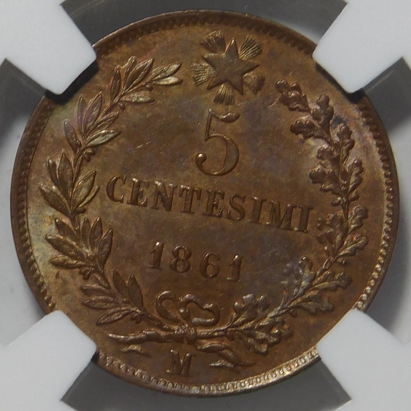 5 centesimi 1861 Milano