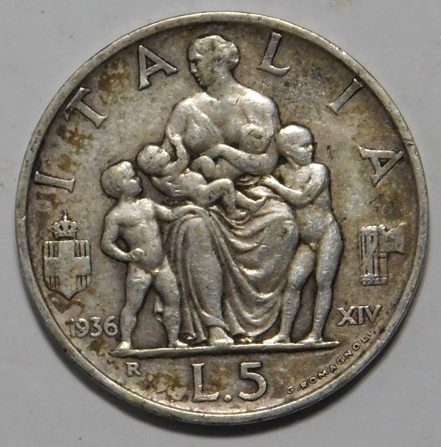 5 lire 1936