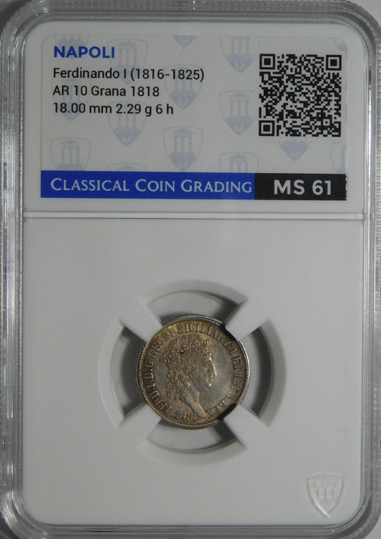 Carlino da 10 grana 1818
